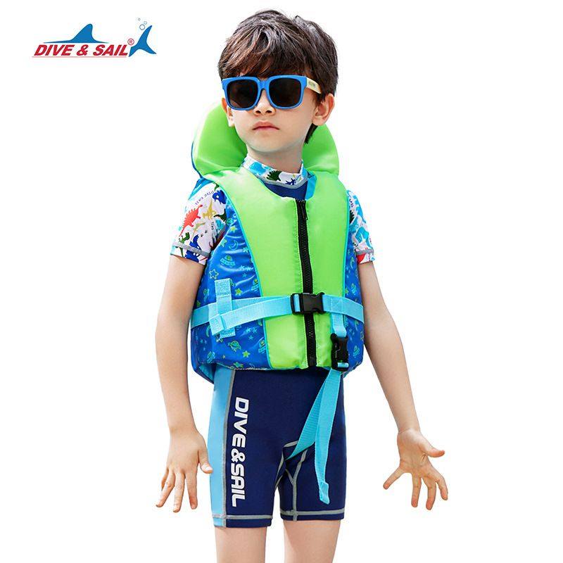 工厂批发儿童救生衣男女童装备浮力训练浮力防护助力衣衣游泳背心
