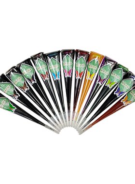 方寸景天20色25g彩色海娜膏中国风高级手绘纹身膏防水非植物果汁