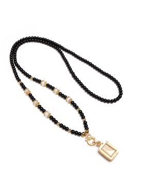 微小佛牌专用轻型小珠子黑玛瑙佛牌链快拆简约多用吊坠挂绳易更换