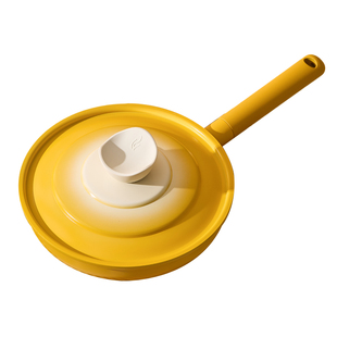 CookerBene小黄鸭深煎炒锅聚油家用不粘锅电磁炉煤气灶锅子平底锅