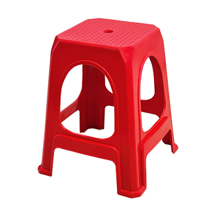 塑料凳子加厚家用客厅熟胶方凳浴室防滑高板凳简约经济型餐桌椅子