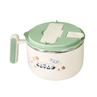 熊猫饭碗上班族个人专用可爱宿舍学生泡面碗可沥水食用不锈钢饭盒