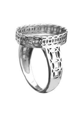 镶嵌琥珀蜜蜡绿松石复古戒指空托