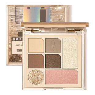 [官方正品]稚优泉眼影盘大地色哑光七色磁盘高光紫色粉色爆闪哑光