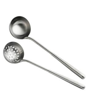 onlycook 长柄火锅汤勺漏勺家用食品级304不锈钢大勺子盛汤壳漏壳