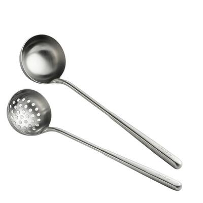 onlycook长柄拉丝火锅汤勺漏勺