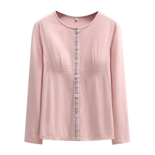 带胸垫前开扣上衣棉可放义乳内衣乳腺术后放疗穿的衣服宽松