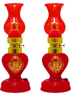 LED结新婚房庆用品卧室煤油灯