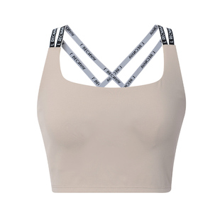 芮柯家LRECNAVA运动内衣女健身带胸垫美背交叉背心外穿速干瑜伽服