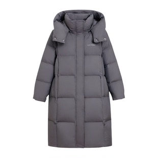 马克华菲羽绒服女中长款小个子2025新款冬季立领连帽加厚保暖外套