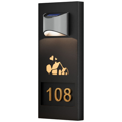 免布线太阳能发光门牌