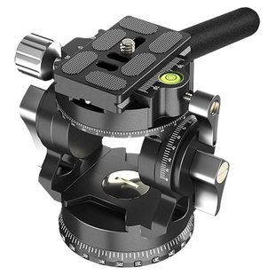 贝欣DT新款铝合金双全景液压阻尼云台微单反相机摄影云台轻量化风光专业拍鸟三脚架独脚架滑轨通用金属云台