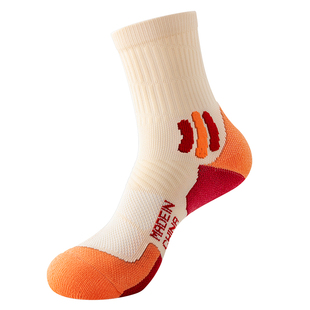 运动袜子女款春夏季中筒纯棉跑步加厚毛巾底登山羽毛球防滑篮球袜