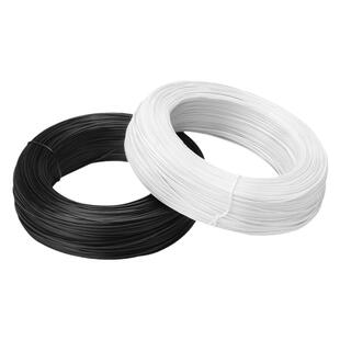 大卷电镀锌铁扎丝电缆扎带绑丝PCV扎条园林葡萄架扎线圆扁形黑白