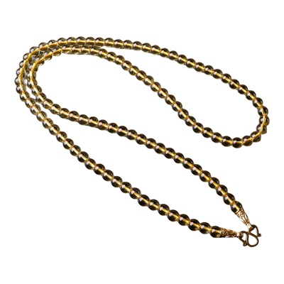 黄水晶佛牌链子925纯银挂扣唐卡