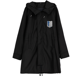 风衣男中长款进击的巨人周边衣服日系自由之翼宽松动漫秋冬季外套