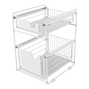 抽拉式浴室柜下水槽置物架厨房橱柜分层卫生间洗手台盆抽屉收纳篮