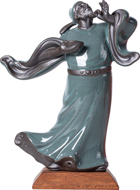 疯猴陶瓷装饰中式书房李白人物