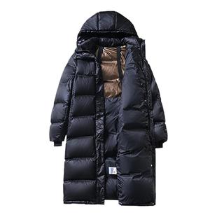 300斤特大码黑金极寒鹅绒羽绒服女冬季200胖mm加肥东北长款厚外套