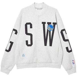 杰克琼斯NBA联名金州勇士球队男装夹克秋季棒球服225321011