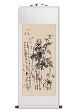 郑板桥竹子国画名家卷轴挂画