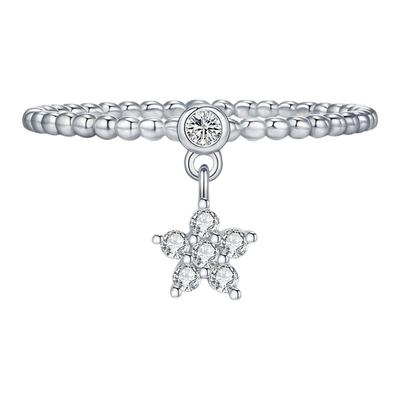 摩典S925纯银星星灵动戒指送女友