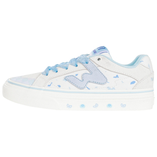 顽刻ollieskate蓝莓蛋糕配色夏季校园风W系列低帮男女国潮滑板鞋