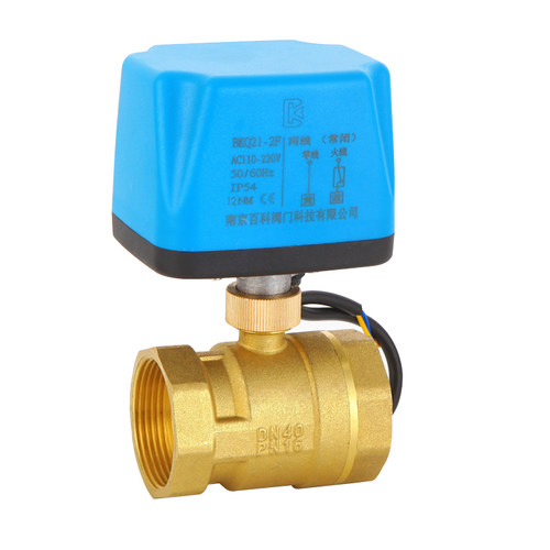 电动球阀220V金属常闭常开太阳能自来水二通阀12V24V电磁阀4分6分