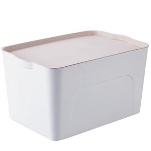 家用收纳整理箱防尘大容量玩具收纳箱带盖桌面杂物归纳盒储物盒