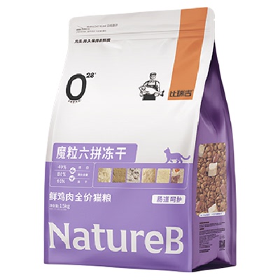 比瑞吉全期六拼冻干全价猫粮