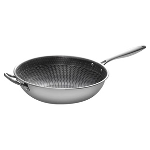 JOJO'S L. PD.bat.不锈钢炒锅蜂窝不粘锅家用平底锅炒菜锅 | 蝙稿