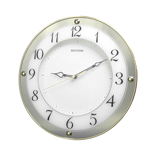 RHYTHM丽声日本静音挂钟客厅家用2026新款轻奢简约创意挂表挂墙
