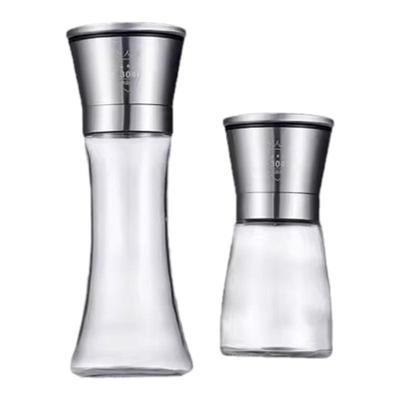 不锈钢芯胡椒研磨器家用现磨神器黑胡椒粒花椒粉手动研磨瓶调味罐