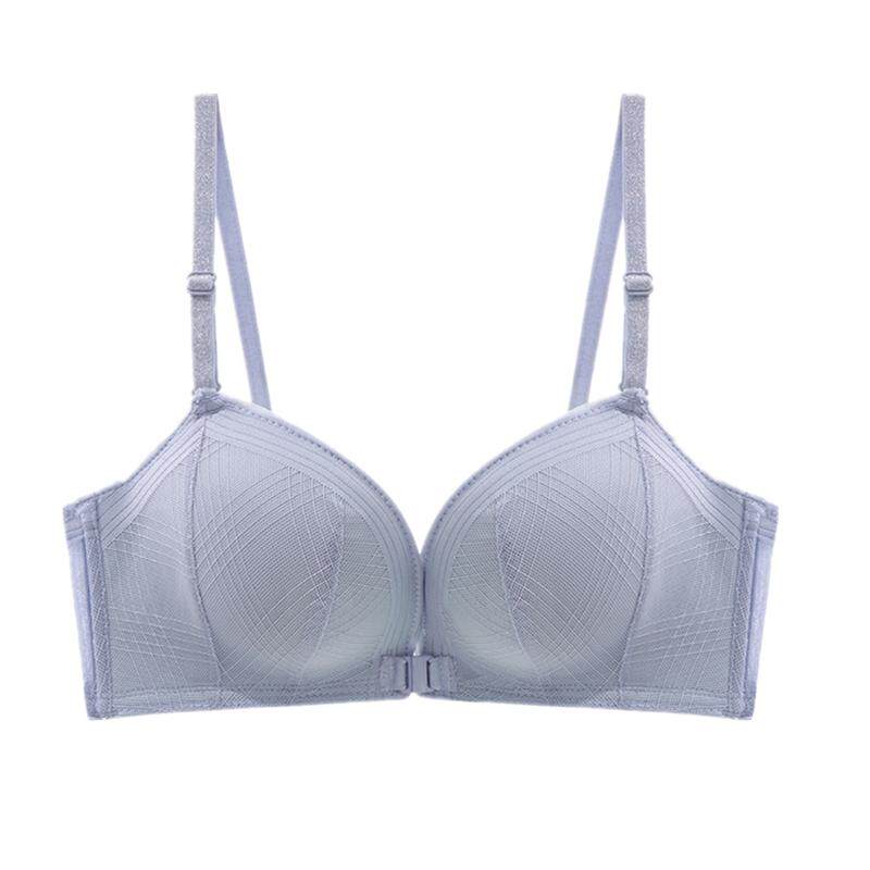 美背内衣女聚拢上托性感深V加厚小胸大露背细肩带交叉隐形文胸罩
