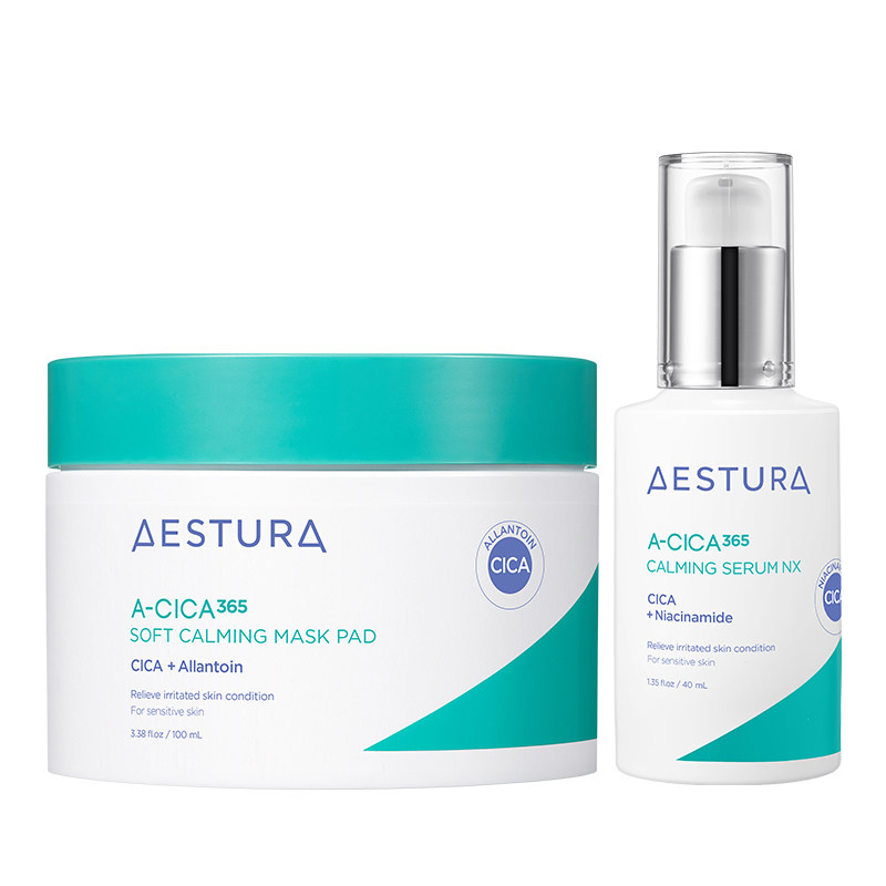 AESTURA/瑷丝特兰舒缓积雪草精华液棉片补水退红敏肌干痒急救韩国