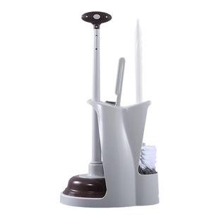 马桶疏通器皮吸马桶刷三件套带底座可沥水厕所管道皮搋子一炮通