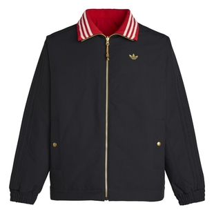 何与同款新年款双面穿时尚运动保暖棉服男冬adidas阿迪达斯三叶草