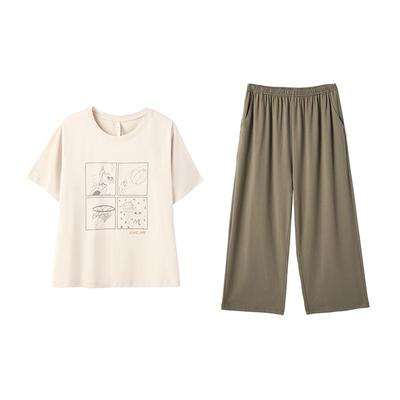 安之伴【巨凉感】情侣睡衣夏季纯棉2025新款男女士短袖长裤家居服
