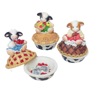 硅胶模具珍爱牛收纳盒对石膏娃娃白胚涂色diy创意儿童彩绘涂鸦