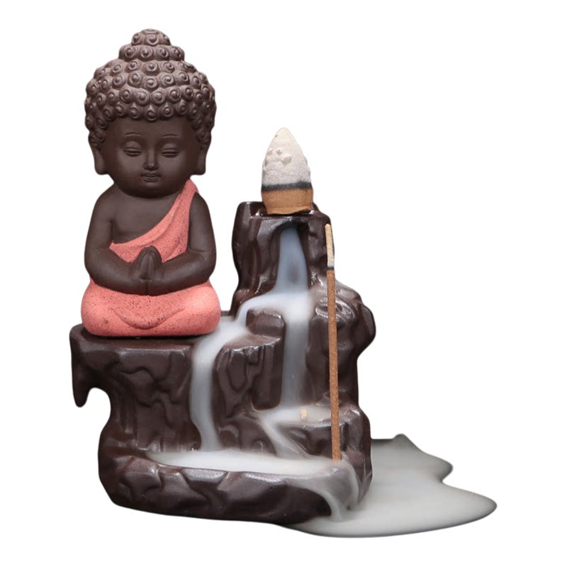 紫砂小和尚倒流香炉插香线香炉