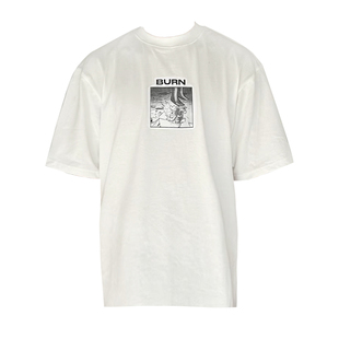 JohariWindow审判庭Burn白色夏季宽松短袖T恤无性别男Oversize