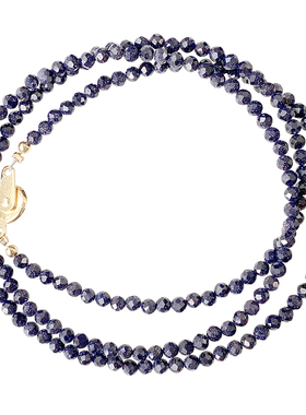 星空璀璨刻面蓝砂石手链