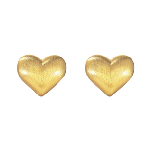 法式复古金属拉丝爱心耳环高级感轻奢小众设计ins耳钉冷淡风银针