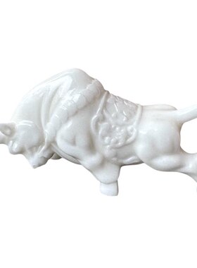 天然白玉福牛招财摆件开业送礼