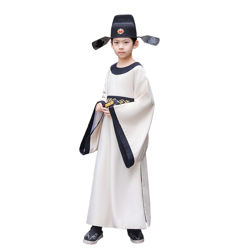 唐代古装汉服儿童李白诗人圆领