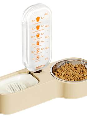 壁挂猫碗自动饮水喂食器