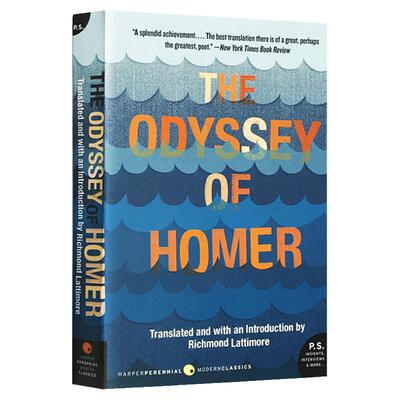 The Odyssey of Homer 荷马史诗奥德赛 英文原版文学书 Lattimore 翻译 英文版 Homer 进口英语书籍