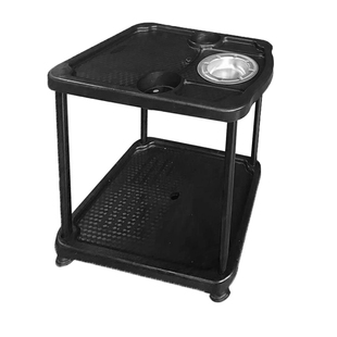 麻将馆麻将桌旁边的小茶几茶水架配件加厚棋牌室茶楼烟灰缸茶水台