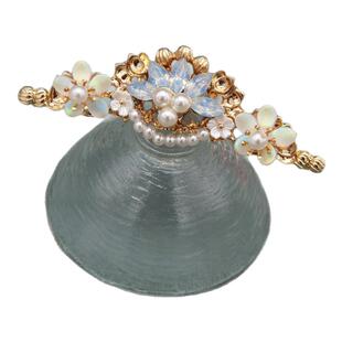 秀禾头饰发饰凤冠秀禾服配饰金色流苏发钗步摇简约大气发冠中国风