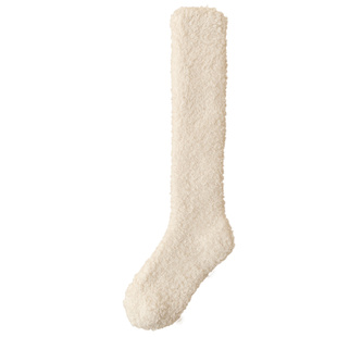 男士珊瑚绒袜子女冬季可爱居家长筒睡眠袜加厚加绒保暖长袜情侣